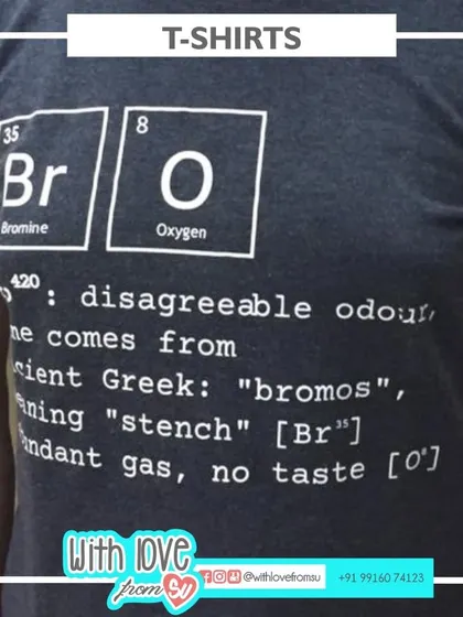 For the brother with a sense of humor, this t-shirt defines "Bro" using elements from the periodic table. It's a nerdy, sarcastic, and fun gift for Rakhi, a birthday, or just because.