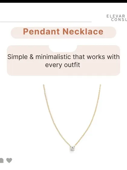 A simple and minimalistic pendant necklace is a versatile piece that works with almost every outfit and neckline.