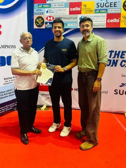 A proud moment with a young winner at the state championship, encouraging the next generation of talent.