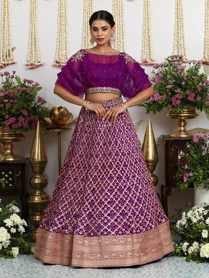Another full view of this unique and stylish lehenga, designed to turn heads.