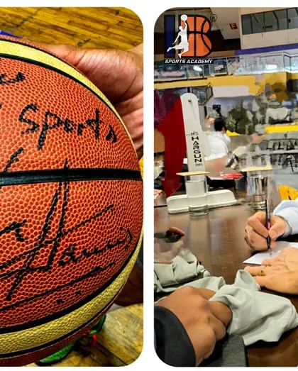 "Best Wishes to I.B. Sports" signed by Aamir Khan himself. This basketball is now a cherished piece of our academy's history, symbolizing the bridge between sports and cinema.