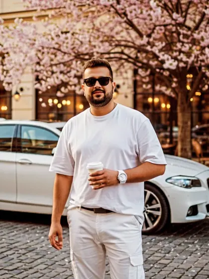 A bright, daytime shot on a beautiful street. This shows a lighter, more casual side of my persona.