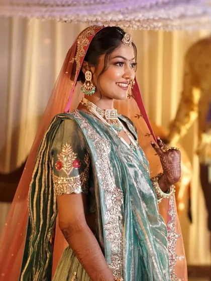 A side profile showing the beautiful contour and highlight that defines her features.