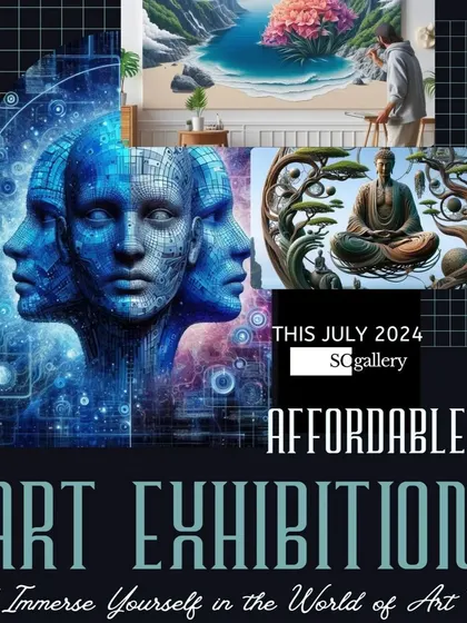 This poster for our Affordable Art Exhibition invites you to immerse yourself in the world of art. We believe in making creativity accessible to everyone.