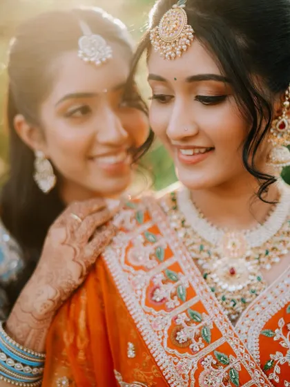 A sweet moment between the bride and her sister. Capturing these loving family bonds is a key part of my storytelling approach.