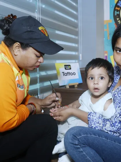 Even the littlest guests can get a temporary tattoo with parental supervision. Our artists are gentle and patient with children of all ages.