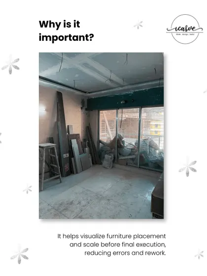 Why is this step important? It helps visualize furniture placement and scale before final execution, reducing the chance of errors.