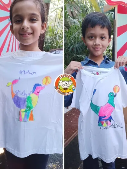 T-shirt painting is another one of our popular art-based activities. Kids get to unleash their creativity and design their own custom shirts to wear and show off.