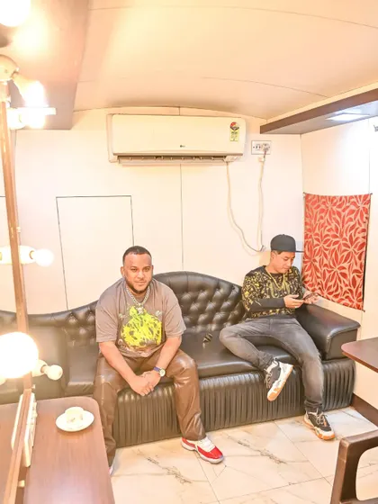 A quiet moment before the madness begins. Pre-show rituals are key.