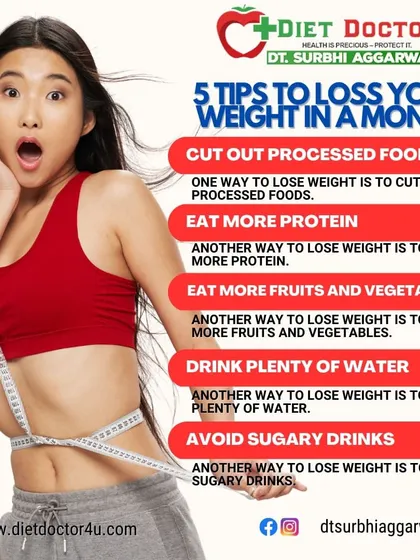 Want to lose weight in a month? These five tips are your starting point. Cutting out processed foods, eating more protein, and drinking plenty of water will create immediate positive changes.