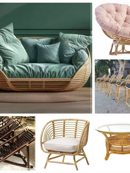 We offer a diverse range of handcrafted furniture styles to suit different needs, including comfortable lounge sofas, high-back bar chairs, and elegant glass-topped tables. Each piece is made to order, allowing for customization.