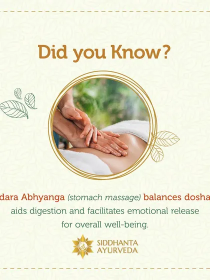 A closer look at Udara Abhyanga (stomach massage). This gentle therapy is not only beneficial for digestive health but also helps in emotional release, making it a truly holistic treatment.