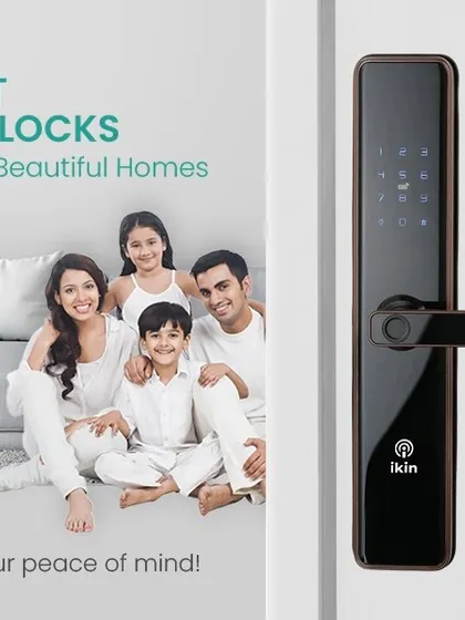 We offer a range of smart door locks that replace traditional keys with more secure methods. This model features a sleek design with a digital keypad, providing reliable, keyless access for your home.