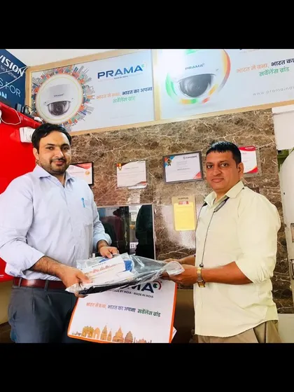 Another photo celebrating my authorized partnership with Prama. This collaboration allows me to offer high-quality, locally manufactured security solutions to my clients.