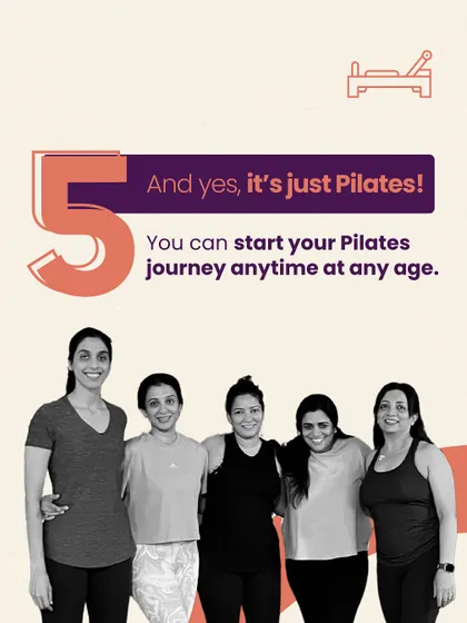You can start your Pilates journey at any age. It is never too late or too early to invest in your health. Our community includes people from all walks of life, and there is a place for you here.