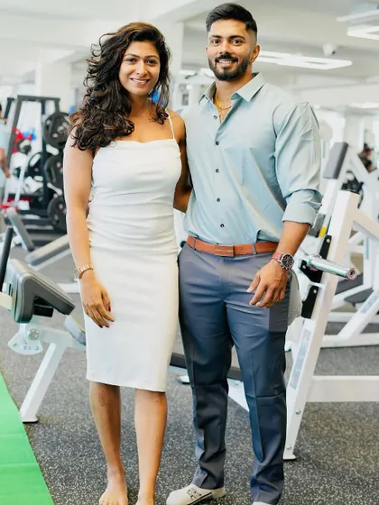 Pictured here with a friend and fellow coach at the gym. Our friendship is built on mutual support and a shared passion for fitness and helping others on their journey.
