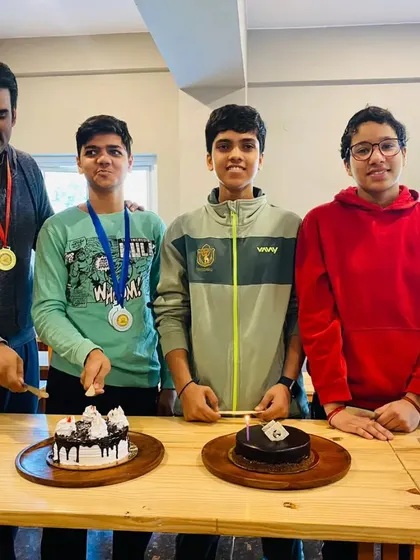 A closer look at the cake cutting celebration for our tournament winners. We celebrate every success, big or small.