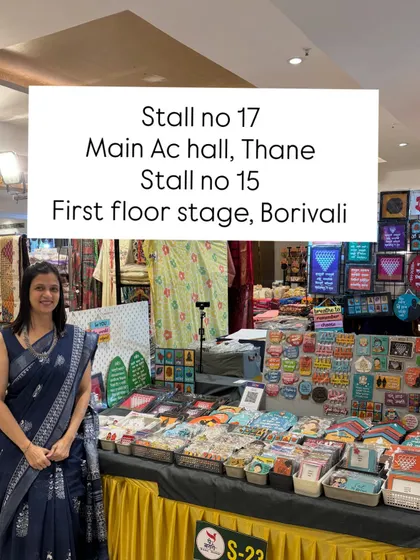 All set up and ready to meet you! A look at my stall, packed with handcrafted decor and gifts for every occasion.
