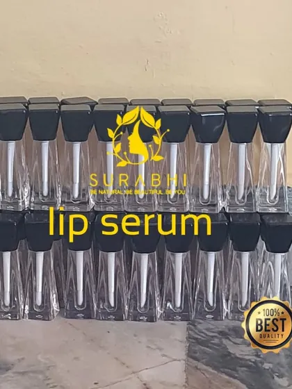 These empty lip serum containers are prepared for filling. I can help source and manage packaging to fit your brand's aesthetic and budget, simplifying your supply chain.