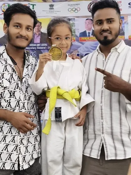 This is why we train so hard. A gold medal for our student at the Tigers MMA championship. We don't just teach karate, we build champions.