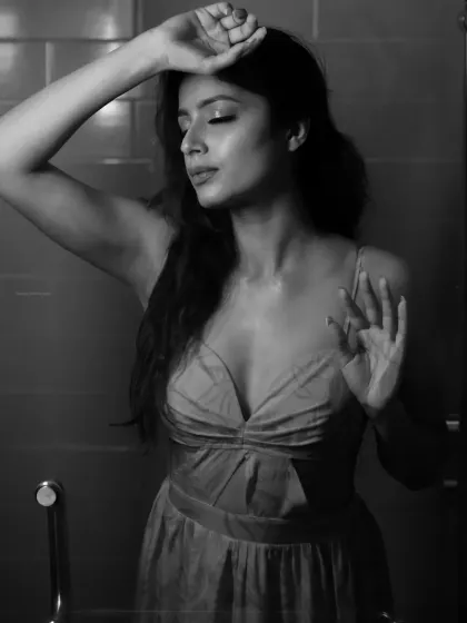 A contemplative black and white shot. The soft focus and quiet mood make this a beautiful and artistic addition to a portfolio.
