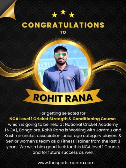 We are proud to congratulate our fitness trainer, Rohit Rana, on his selection for the NCA Level 1 Strength & Conditioning Course. His expertise is a huge asset to our players.