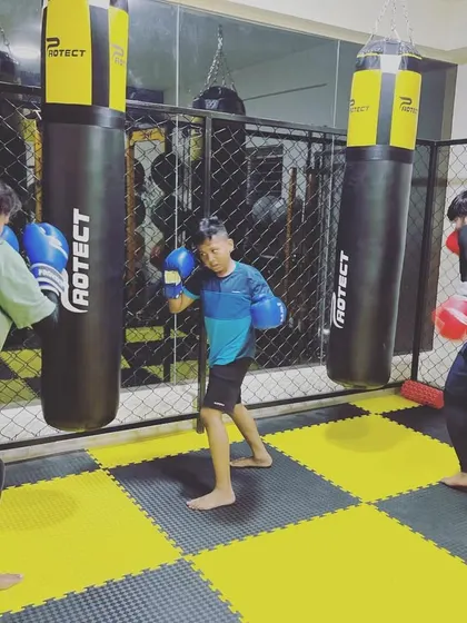 Hard work on the heavy bags. Boxing requires relentless effort, and our students are putting in the rounds to sharpen their skills.