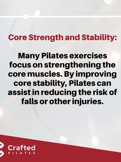 Many Pilates exercises focus on strengthening the core muscles. By improving core stability, Pilates can assist in reducing the risk of falls or other injuries.
