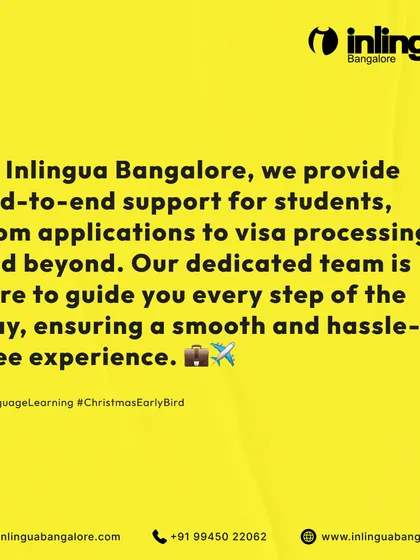 Our commitment to students goes beyond the classroom. We offer dedicated guidance on applications and visa processing, ensuring a seamless experience for those planning to study or work abroad.