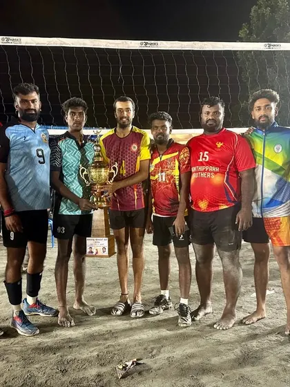 The team posing with the runner-up trophy. Every match is a learning experience and a chance to build stronger bonds.