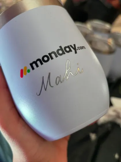 I had an amazing experience working with Monday.com for their India launch. I engraved over 300 tumblers on-site for their guests, personalizing each one with names or fun phrases. The event was an absolute hit.