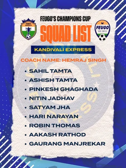 The Kandivali Express squad list, the eventual champions of this tournament.