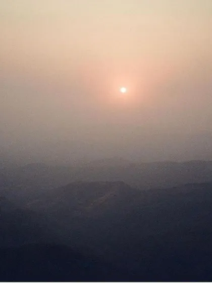 Another view of the tranquil sunrise at our ashram. Each day begins with an opportunity to witness this beauty and turn inward.