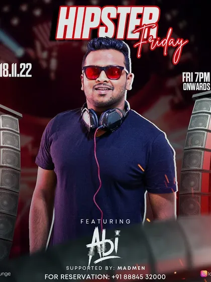 A "Hipster Friday" event poster from Loft 38. My open-format skills mean I can cater to any crowd, from mainstream pop lovers to fans of niche genres.