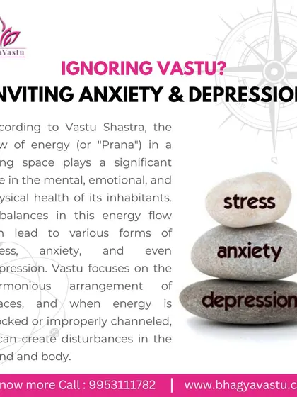 Ignoring Vastu can invite stress, anxiety, and even depression. This post explains how the flow of prana (life energy) in your space is linked to your mental and emotional well-being, and how blockages can create disturbances in the mind and body.
