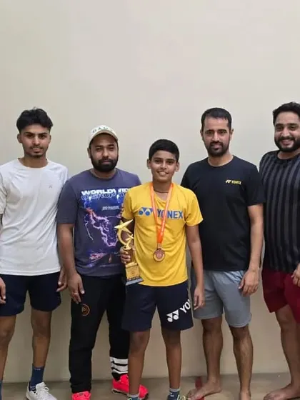 Celebrating a bronze medal win at an All India national ranking tournament with the coaching team. Every achievement is a team effort built on shared goals and hard work.
