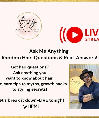 Going LIVE! Join me for an "Ask Me Anything" session where we break down all your hair questions, from care tips and myths to styling secrets.