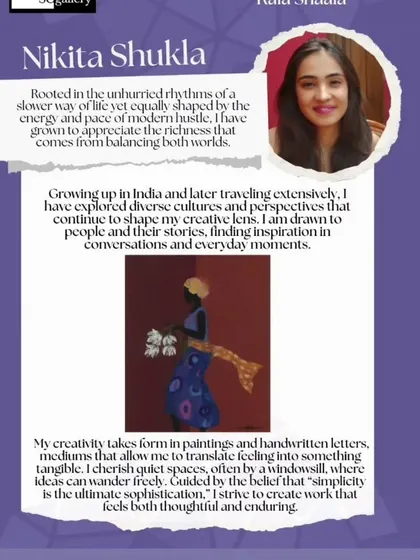 A profile of artist Nikita Shukla, who finds inspiration in everyday moments and translates her feelings into paintings and handwritten letters.