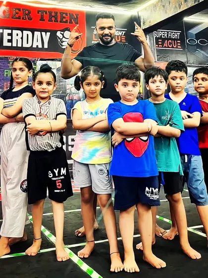 The next generation of fighters, all lined up and ready to train.