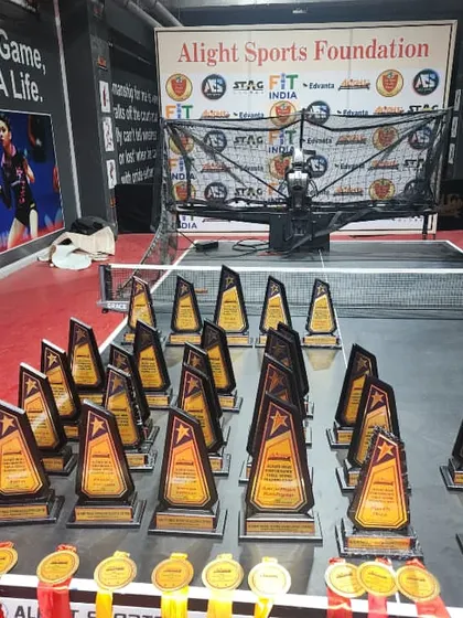 The trophies and medals for our summer camp participants. We believe in recognizing and rewarding hard work and dedication.