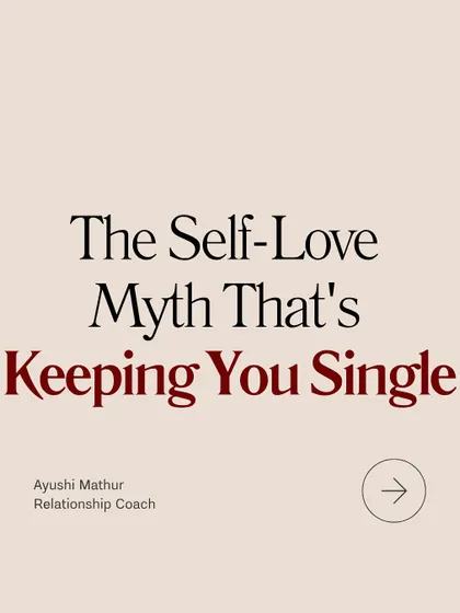 **The self-love myth that's keeping you single is the idea that you must be perfectly healed before you can date.** Waiting until you're "healed enough" is like waiting until you're strong enough to lift weights. Growth happens within relationships. Real self-love means having enough boundaries to not settle for crumbs and knowing your worth without needing others to validate it.