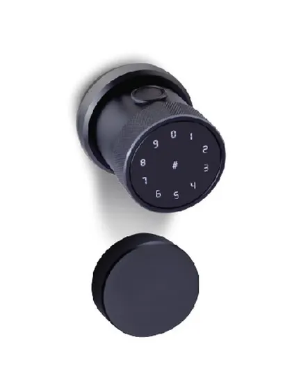 A detailed view of the Oracle series smart lock. This new type of intelligent lock uses advanced electronic and biometric technology to make your life easier and more convenient.
