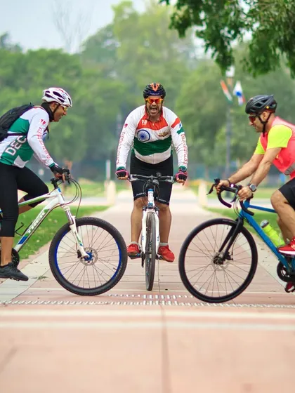 Three of our senior members riding together. Their experience and passion for cycling are an inspiration to us all.