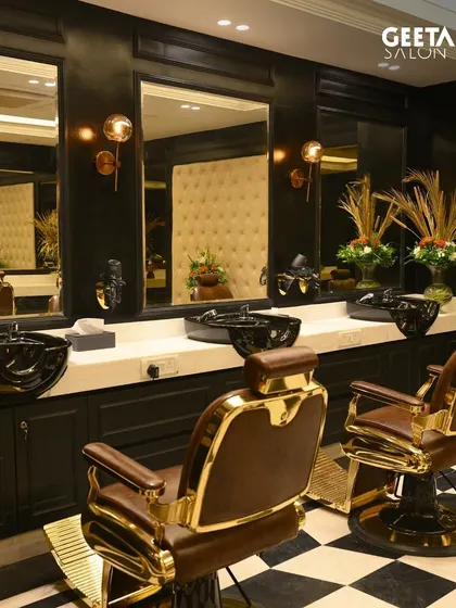Welcome to the barber zone. With classic checkered floors, premium leather chairs, and a modern aesthetic, this is your dedicated space to unwind and get groomed in style.
