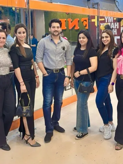 Posing with some of our amazing members during the 3rd-anniversary party at our Ashok Vihar branch.