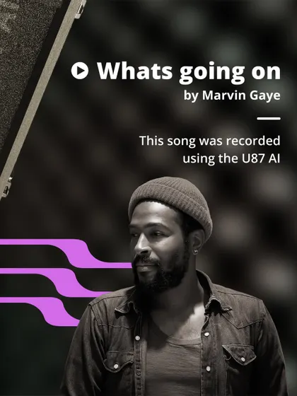The soulful sound of Marvin Gaye's "What's Going On" was captured using the U87 Ai. Experience that same quality in our studio.