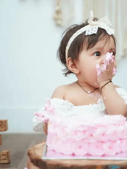 That first taste of birthday cake is a moment to remember! I love capturing their reactions as they explore the new texture and flavor.