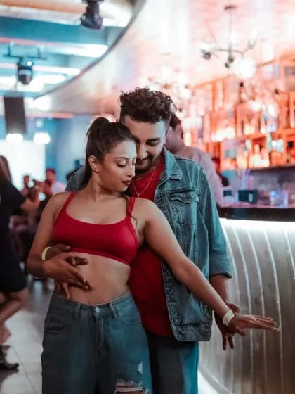 Lost in the music on the social dance floor. We can help bring this authentic Latin party vibe to your event.