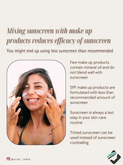 As a doctor, I strongly advise against "skin cocktailing," or mixing sunscreen with makeup. This practice reduces the efficacy of your SPF and can lead to inadequate sun protection.