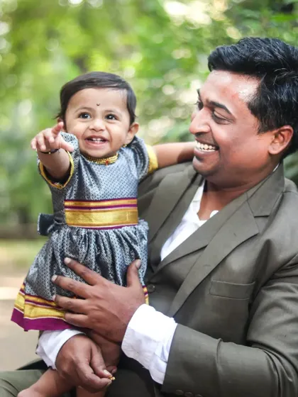 Capturing that special bond between a father and his child. These are the candid, unscripted moments I aim to freeze in time during our family photoshoots in Navi Mumbai.